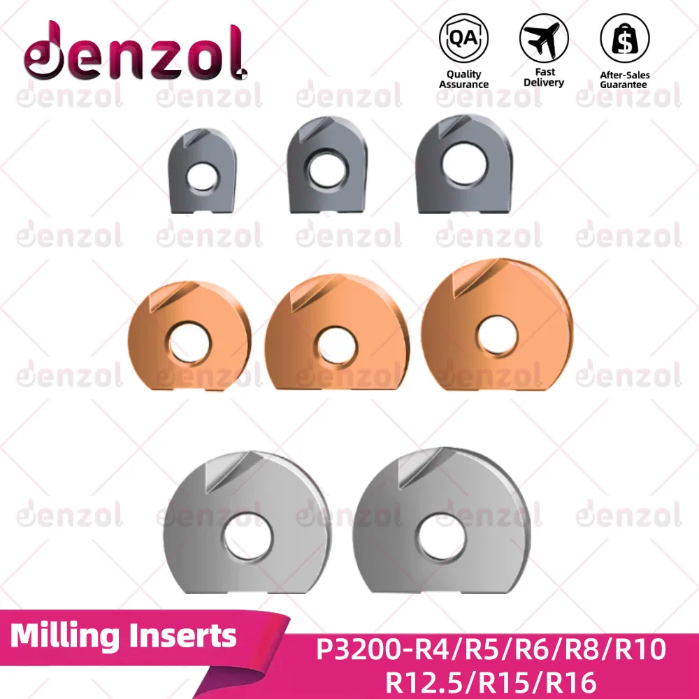 P3200 T2139 Inserts Semi-circular Milling Inserts blade D8 D10 D12 D16 D20 D25 D30 R4 R5 R6 R8 R10 R12.5 R15 R16 carbide insert