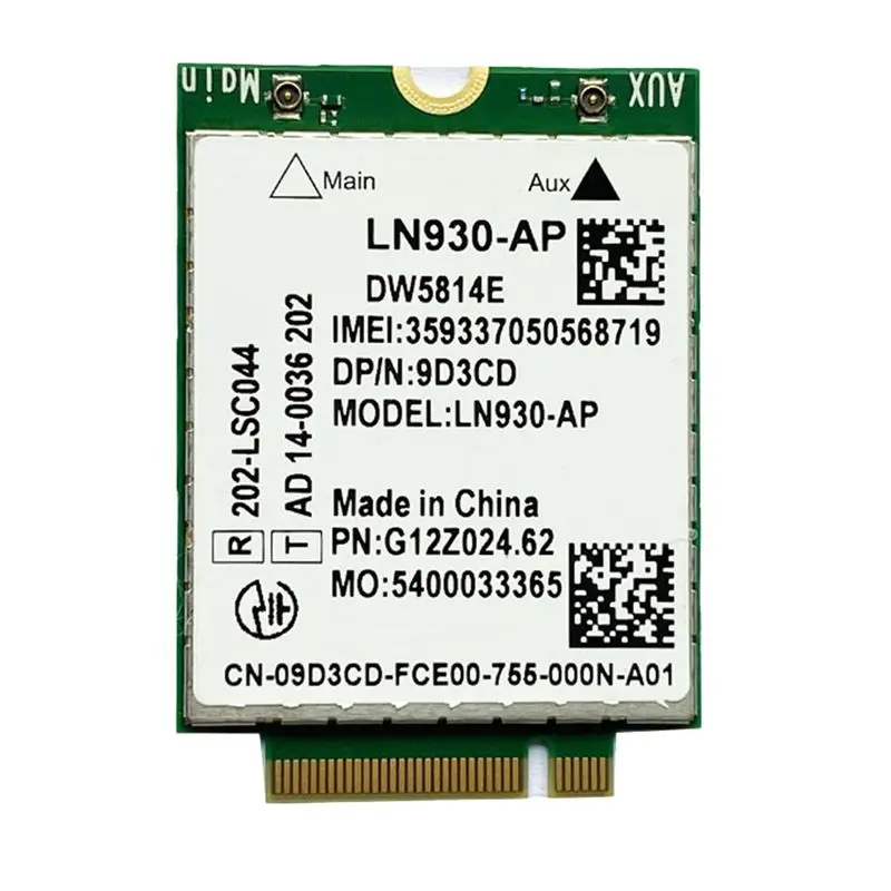 

Модуль Wi-Fi ABDW-4G для ноутбуков Dell Latitude 5285, 5480, 5580, 7480, DW5814E, Wi-Fi-карта Telit LN930-AP, WWAN FDD-LTE NGFF