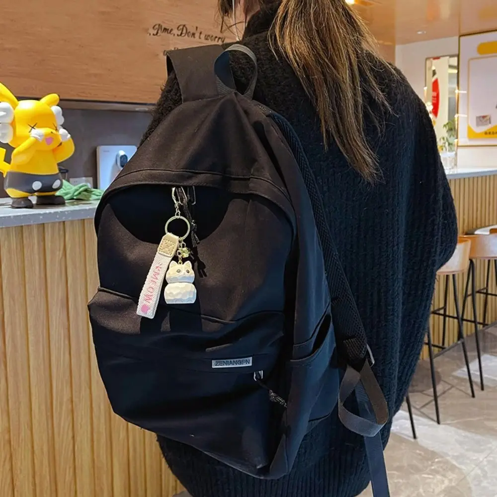 Originele 3D Cartoon Kat Sleutelhanger Mode Hars Autosleutel Ring Houtsnijwerk Stijl Miauw Miauw Serie Tas Hanger Schooltas