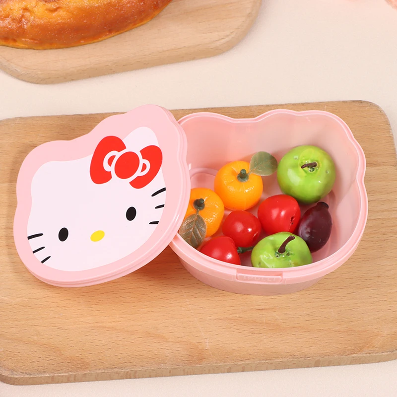 Cute Sanrio Hello Kittys Storage Box Cartoon Multipurpose Desktop Organizer Cosmetics Stationery Sorting Box 11.2*10.3*5.5cm