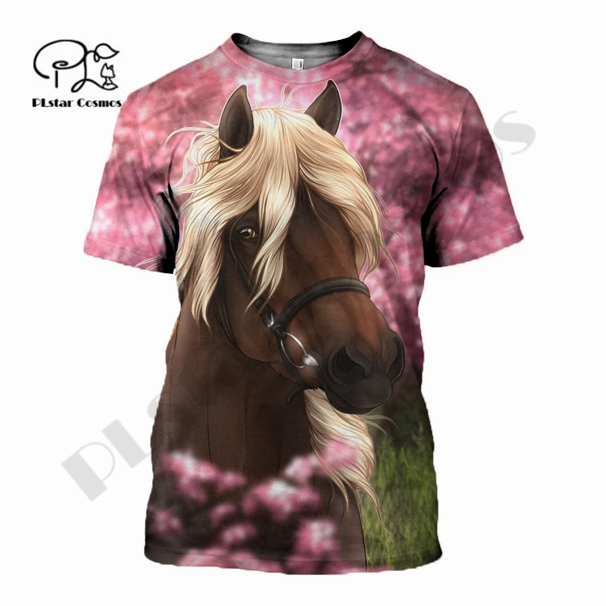 Fashion New Hot 3D Animal Horse Print T-Shirt for Men\'s and Women\'s Horse Racing Harajuku Streetwear Short Sleeve Oversized Tops