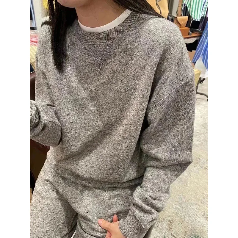 2024 Autumn/Winter new RL style classic basic embroidered cotton pullover round neck hoodie