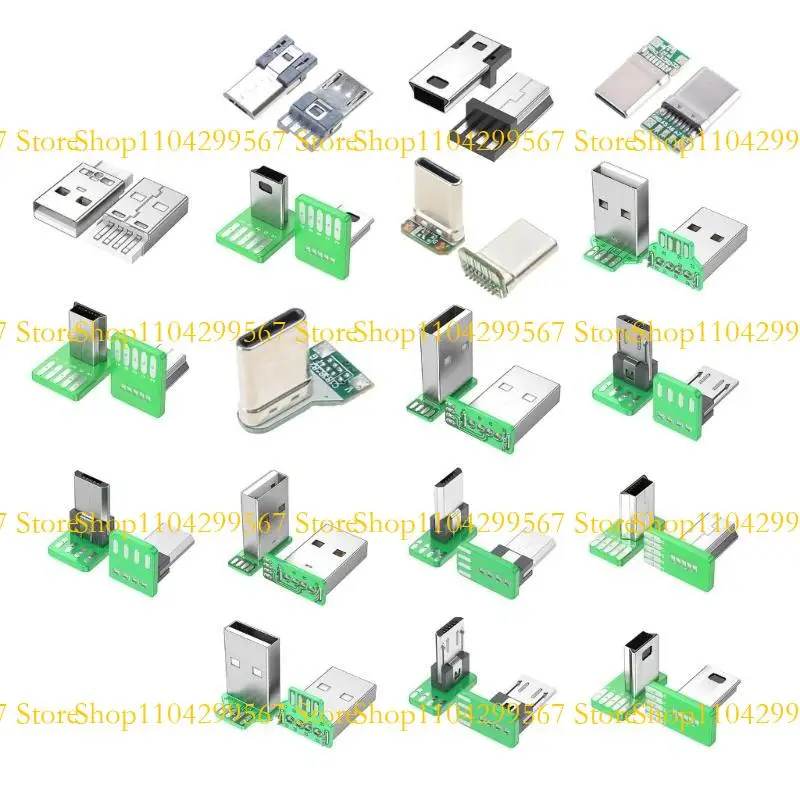 

CS1W USB 4Pin/Type C 5Pin USB 2.0 90 Degree Repair Socket Connector Port