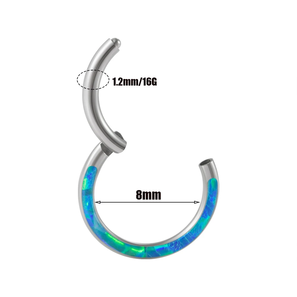 1PC Surgical Steel Opal Hinged - đánh giá và giá Body Jewelry Quality