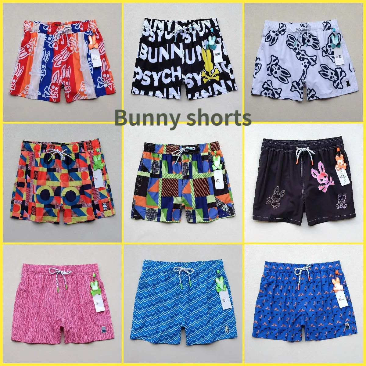 Fashionable And Sexy Brand Bunny Shorts Men Swimwear Waterproof Quick Drying Bermuda Mens Bathing Shorts Sexy Boardshorts