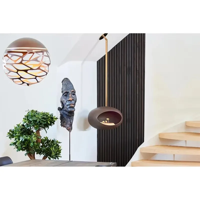 

【Fashionable】Chinese Manufacturers Wall-mounted Steel Bio Ethanol Fireplace Modern Design Indoor Real Fire for Hotel and Villa U