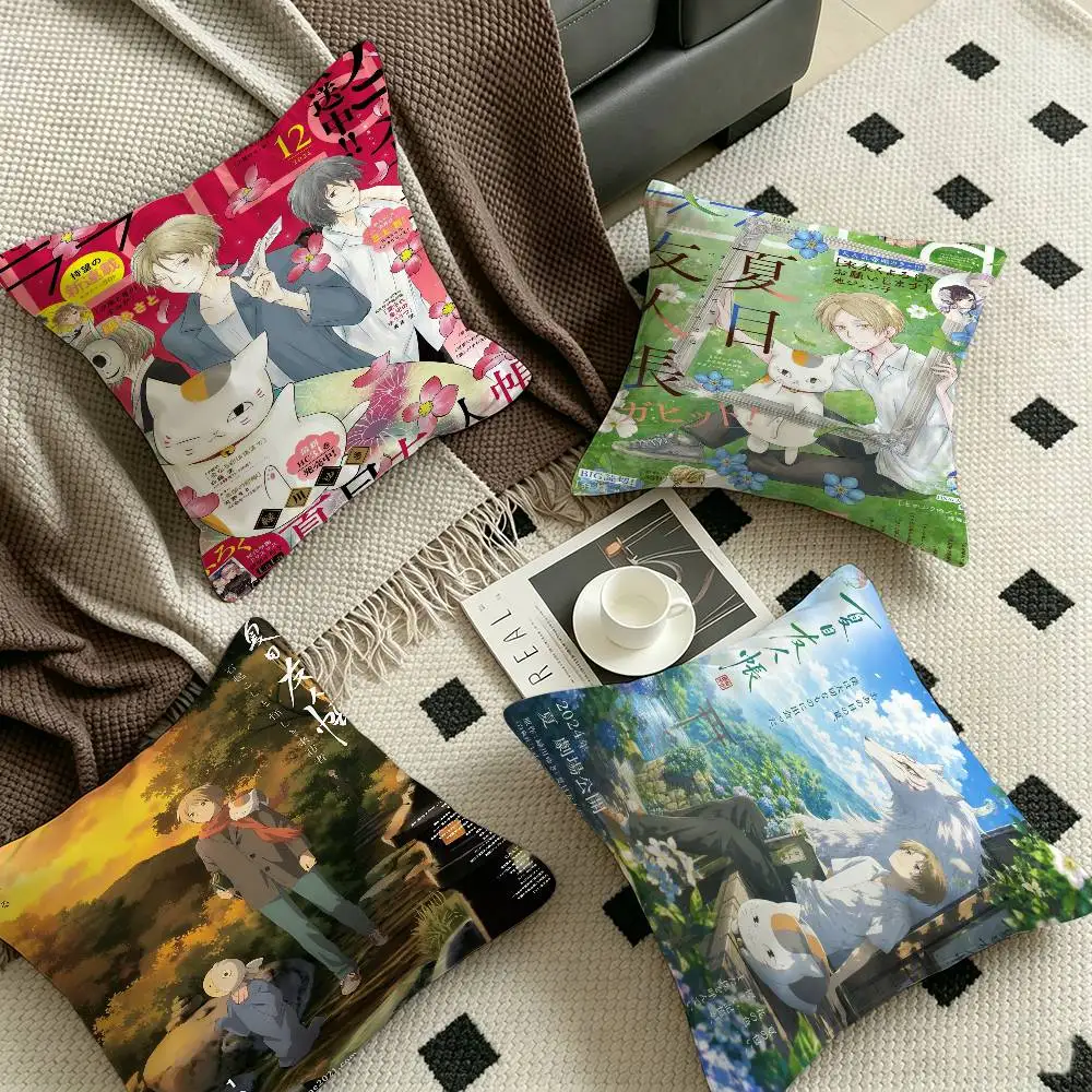 Natsume Yuujinchou Cartoon Pillow Cover Design cushion Cover decor Holiday Decorati