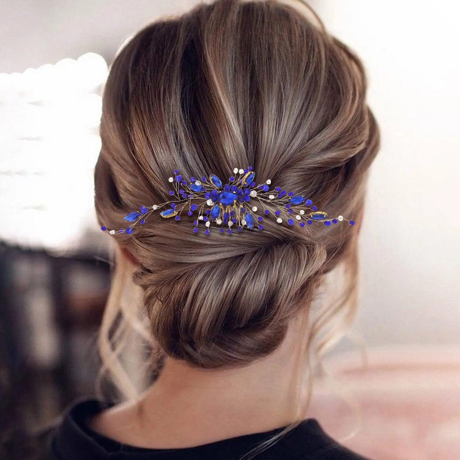 

Crystal Comb Bridal Wedding Headdress Elegant Side Comb For Women Girls Stable Wear Wedding Party Dance Ball Bridesmaid Bride