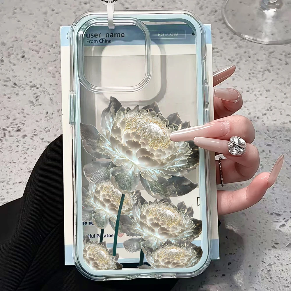 Phone Case Clear - Funda Transparente con Diseño de Flores
