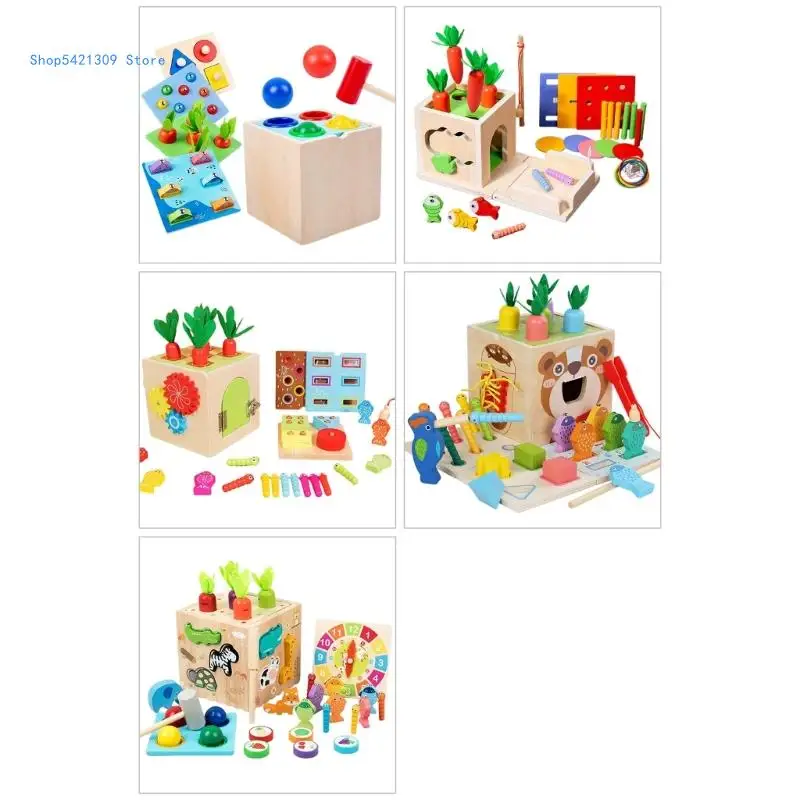 

85WA Indoor Toddlers Pulling Radish Toy Logical Thinking Training Sorter Toy for Kids Children Christmas Birthday Gift