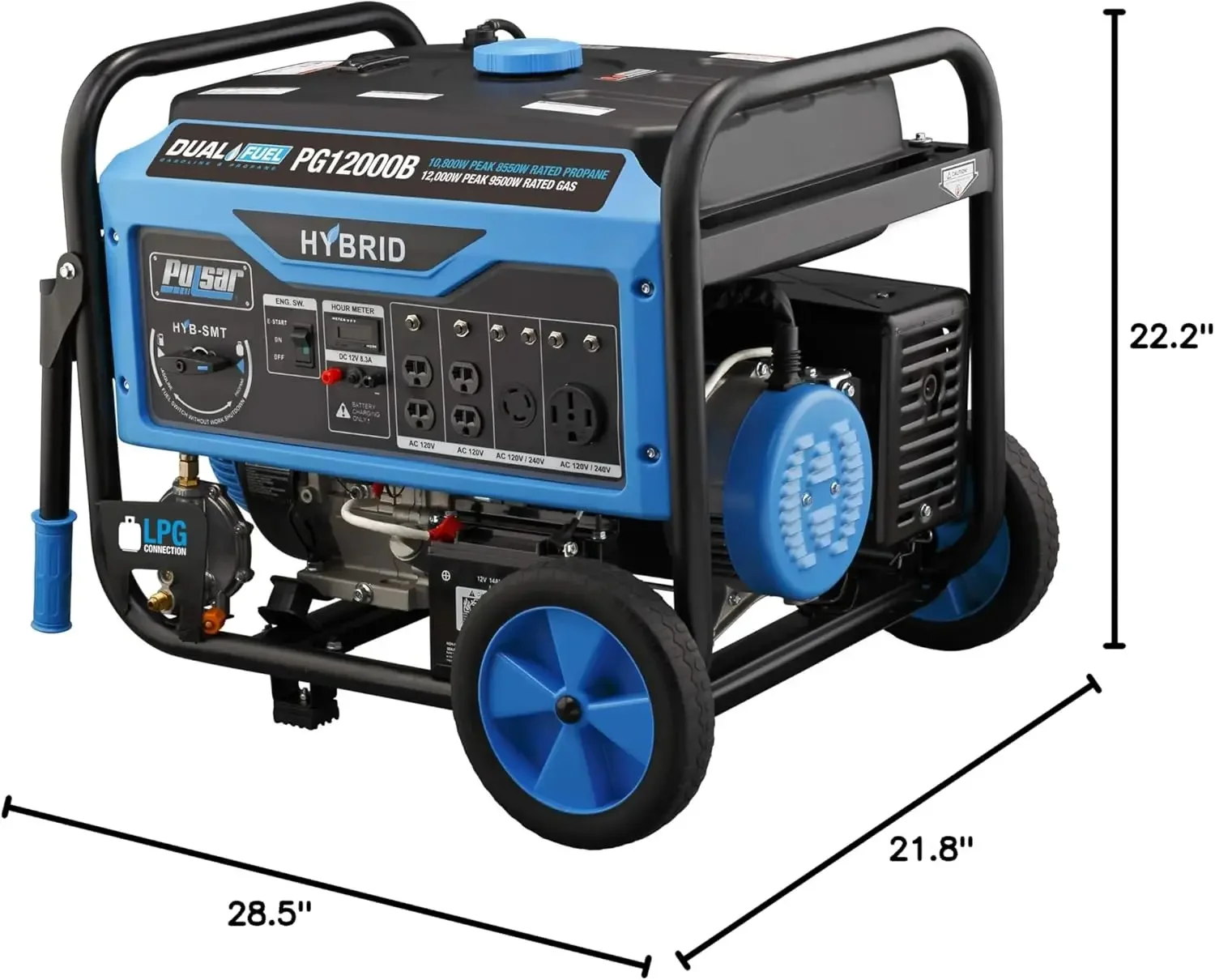 [XMSJ-Limited Stock, Buy Now!]12,000W Dual Fuel Portable Generator with Electric Start and Switch & Go Technology, CARB Approved