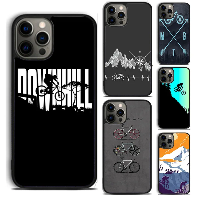 mountain biker biking cycling Downhill bicycle phone Case For iPhone 16 15 14 Plus XR XS apple 16 11 12 13 mini Pro Max coque