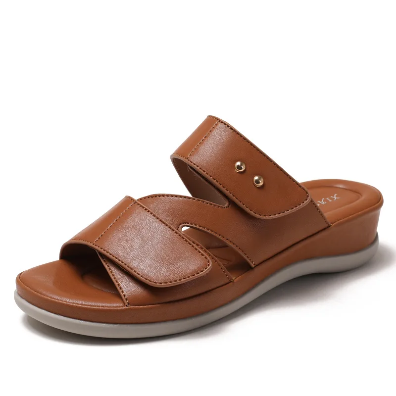

Women Wedge Heel Slip On Sandals Non Slip Summer Beach Walking Shoes Fashion Casual