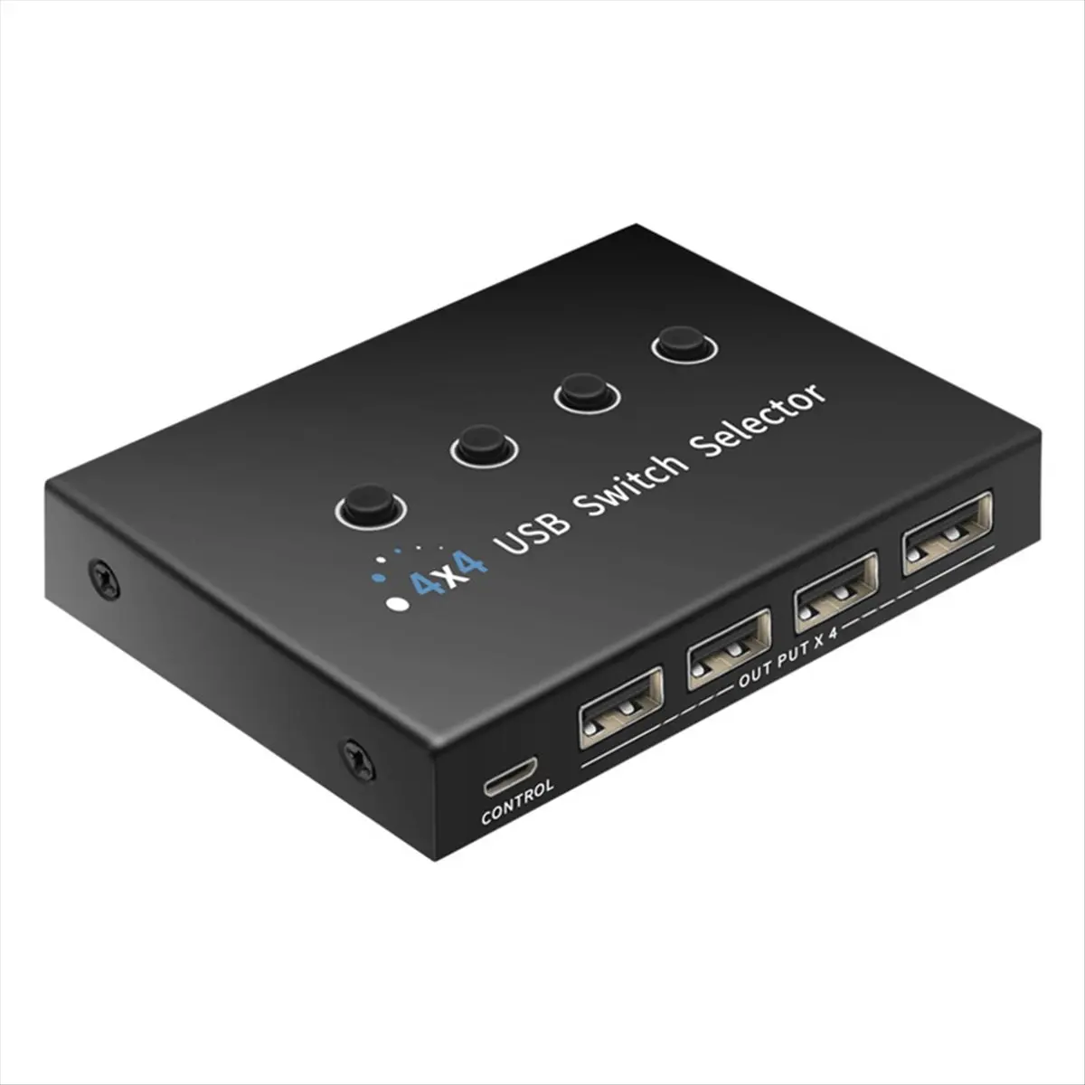 ABGN 4 in 4 Out KVM USB2.0 Switch Hub Adapter USB2.0 Printer Splitter Switcher for PC Laptop Keyboard Mouse Monitor
