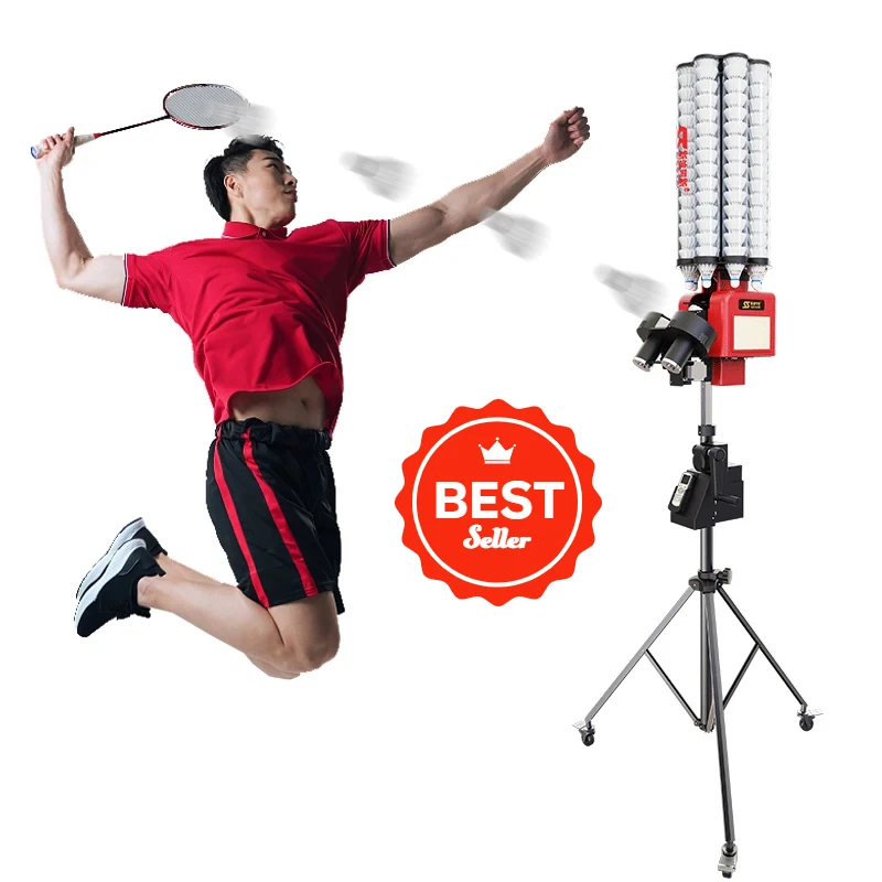 The Best Price and High Quality New Arrival Badminton Shuttlecock Practice Shooting Machine  with APP Control Training Equipment