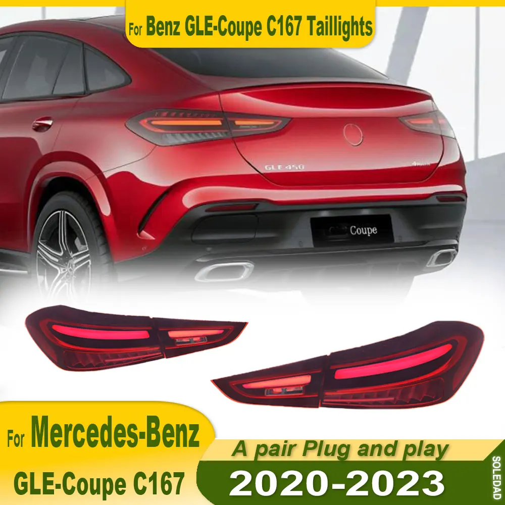 

Pair Car Lights For Benz GLE Coupe 2020 2021 2022 2023 C167 Taillight LED Projector Tail Lamp Daytime Running Light Accessories