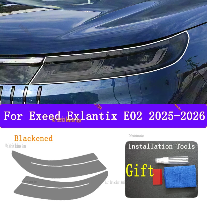 For Exeed Exlantix E02（2025) TPU Car Exterior Headlights Anti-Scratch Protective Film Headlamps Repair Sticker Accessories Refi