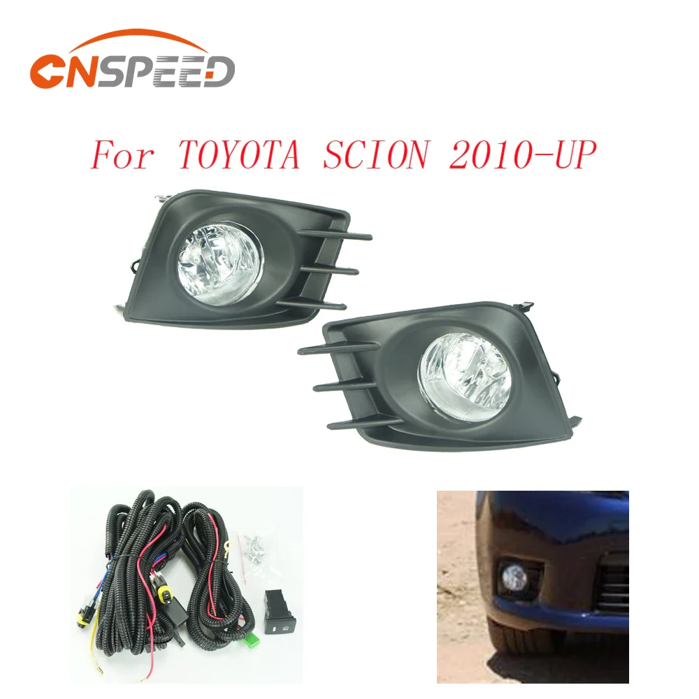 

CNSPEED Fog light for TOYOTA SCION 2010-UP Fog lamps Clear Yellow Smoke Lens Bumper Fog Lights Driving Lamps Running Light