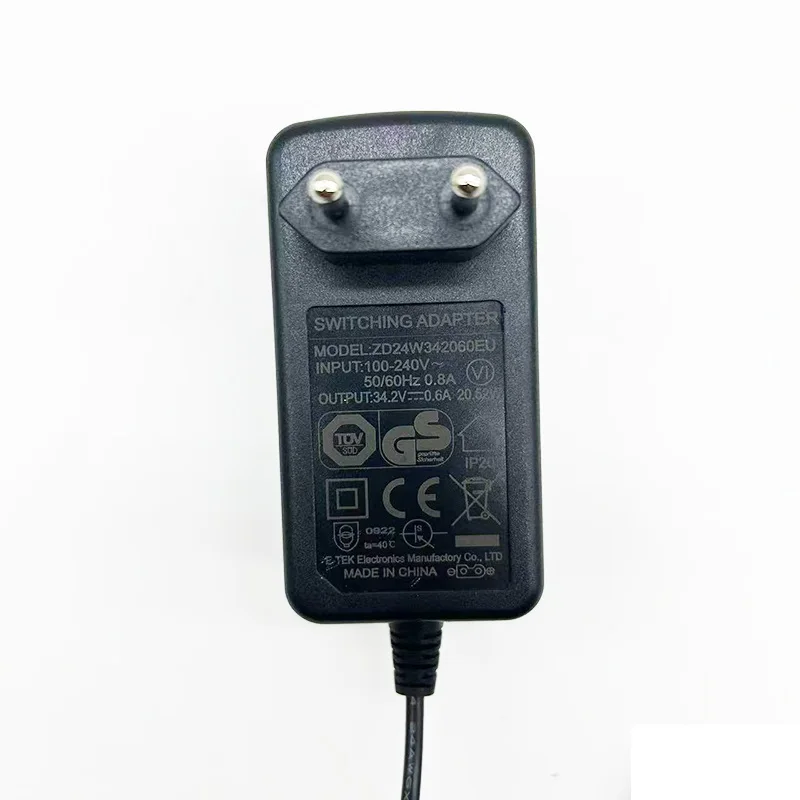 Vacuum cleaner power adapter accessories European standard 34.2V 0.6A charger cable ZD24W342060EU