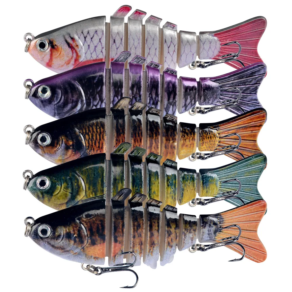 1 Pieces Fishing Lures Multi 6/7 Segments Jointed Hard Bait Wobblers Swimbait Crankbait Swim Bass For Pike Sinking