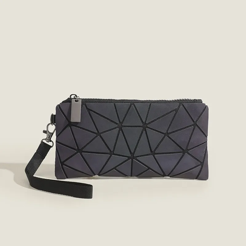 Patchwork Geometric Pattern Irregular Fashion Makeup Coin Purse with Color-Changing Feature for Women Export Cross-Border