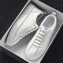 Sneakers for Men Fashion Casual Lace Up Round Toe Flat White mens Running Sport Shoes Zapatillas Deportivas Hombre
