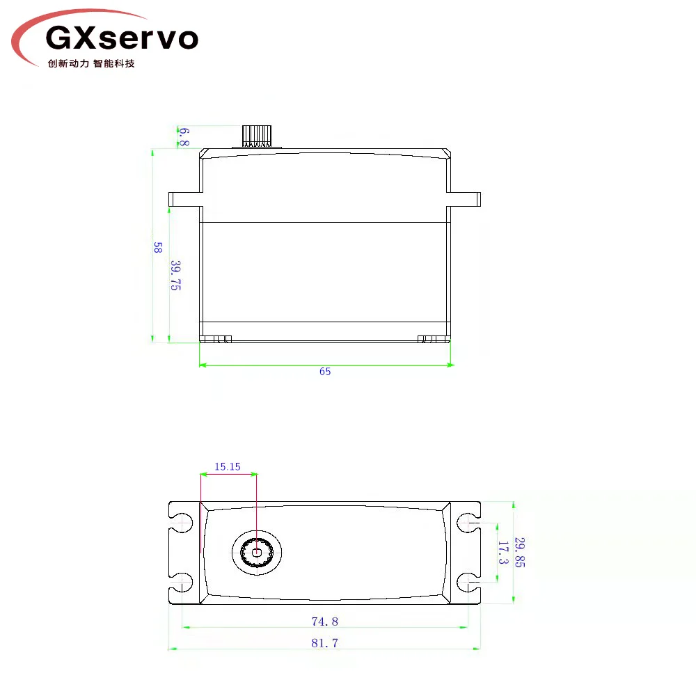 GXservo Full Kim Loại Động Cơ Không Chổi Than 100KG 120KG 130KG 150KG Mô-men Xoắn Cao Servo Cho 1/5 1/6 RC xe Thuyền Công Nghiệp Phụ Kiện