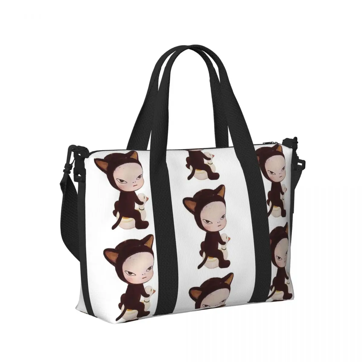 

Yoshitomo Nara Beach Travel Bag Large Capacity Tote Bags for Gym Yoga Women Shopping Duffle Shoulder Bag