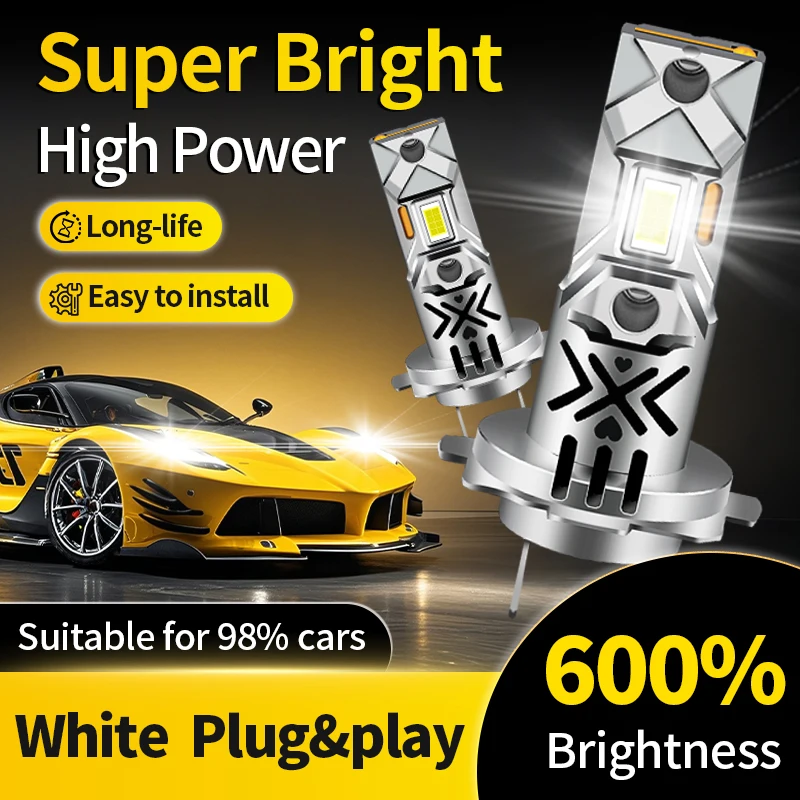 

2 шт. H7 светодиодный мини-фара CANBUS Light 1:1 Размер H7 Автомобильные светодиодные фары без ошибок с вентилятором 6000K Белый для Hyundai