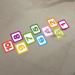 Cartoon Floor Stickers, waterproof, truss, numerical game, kindergarten, children's room, wall stickers 10 Main Sales Sticker Floor - №2