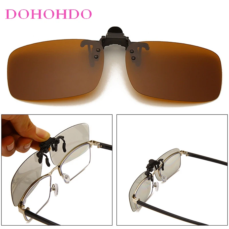 

Polarized Night Vision Photochromic Lenses Clip On Sunglasses Sports Anti-Glare Driving Eyewear Women Man Fishing Goggles UV400