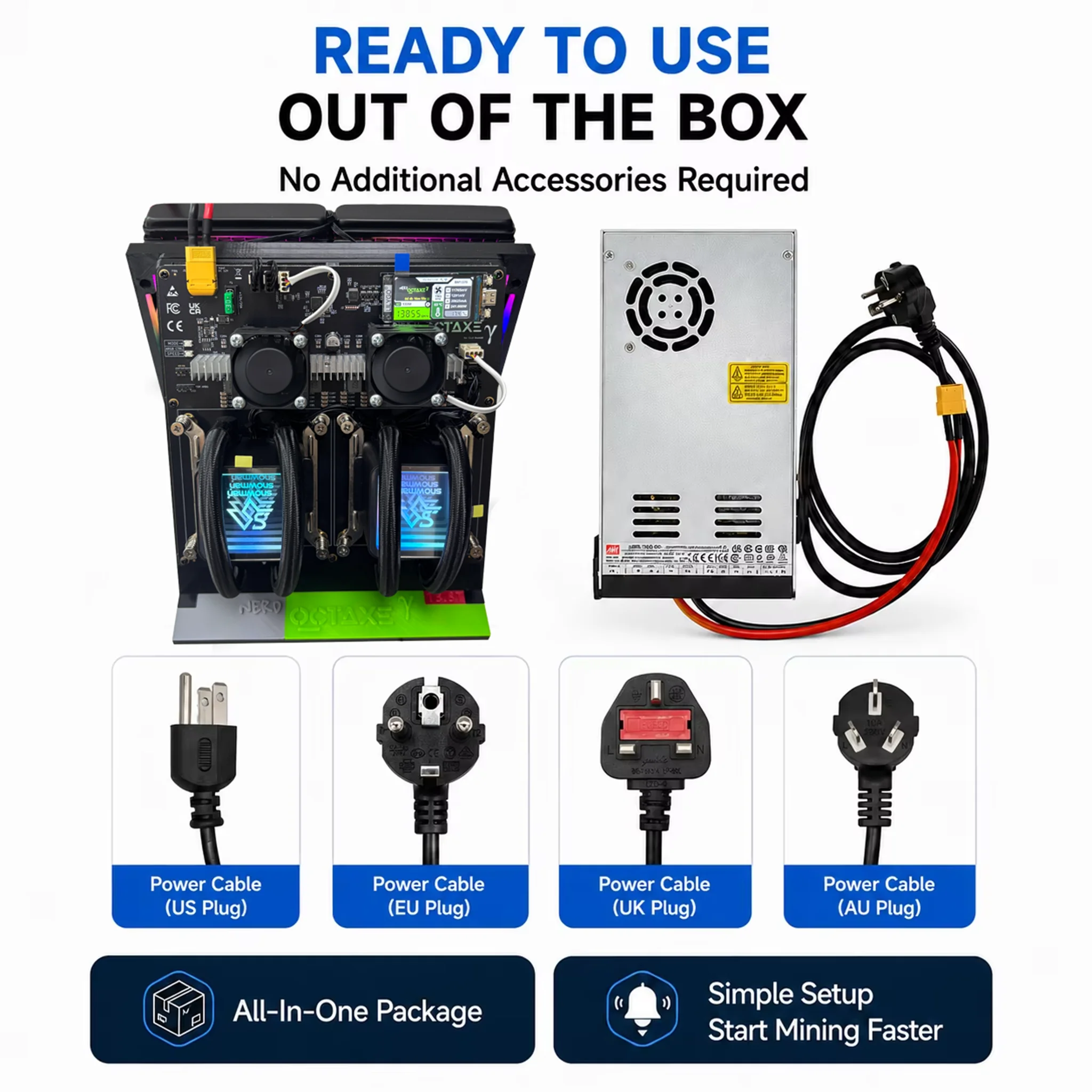 NerdOCTaxe Hydro Rev3.1 13.8Th/s 230W 8*BM1370 ASIC Chips Bitcoin Miner BTC Solo Miners Bitcoin Silent Mining Lottery Machine