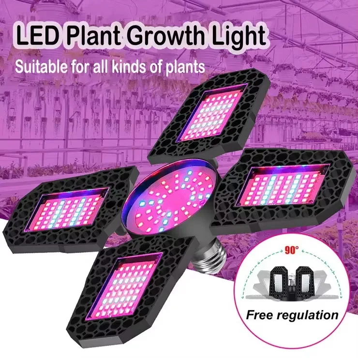 300-ワット-e27-e26-led-成長ランプフルスペクトル折りたたみ式植物補助照明温室花野菜栽培水耕栽培用