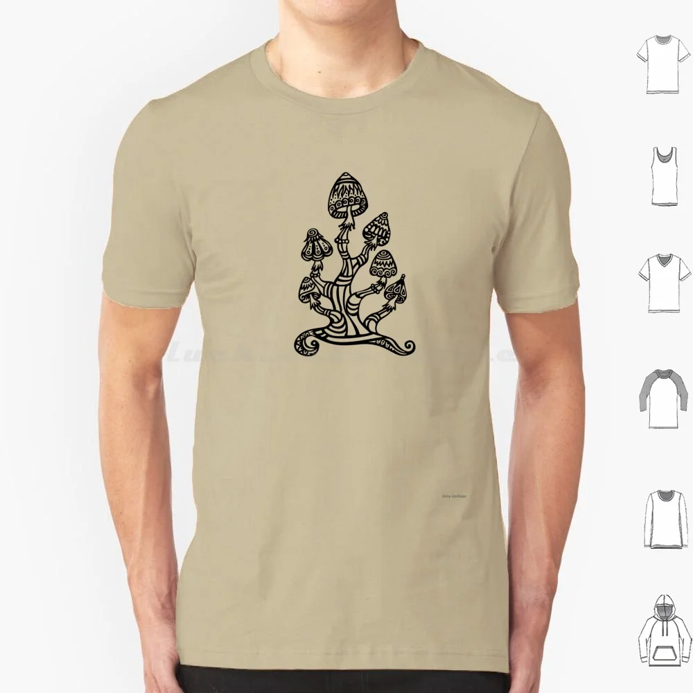 Magic Mushrooms , Mushroom , Nature , Plant , Shrooms , Mushroom Art , Psychedelic , Psy Trance T Shirt 6xl Cotton Cool Tee