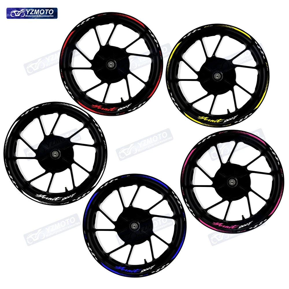 

Для Honda HORNET 900F мотоциклетные гоночные 17-дюймовые наклейки на переднюю и заднюю ступицу колеса, водостойкая светоотражающая наклейка с логотипом на обод