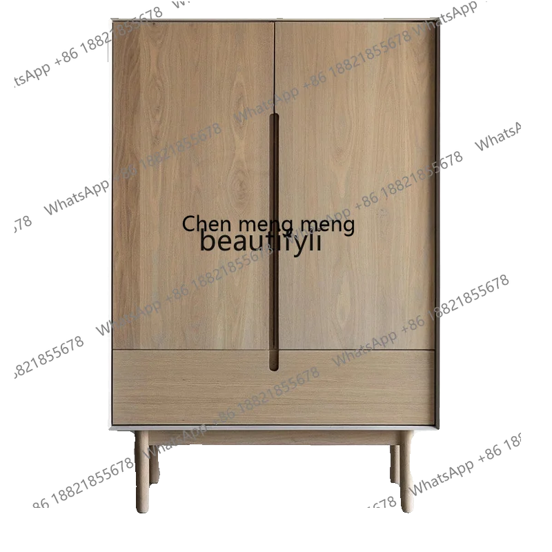 

Ash Wardrobe Japanese Style Solid Wood Simplicity Hallway White Oak Black Walnut Wooden Wardrobe Cabinet Storage Cabinet