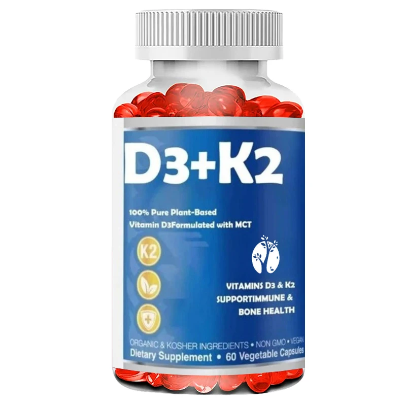 

Витамин D3 K2 содержит MCT, 5000 миллионов вегетарианских D3 и 100 микрограмм MK7 K2, поддерживающих сильные кости и иммунитетное здоровье