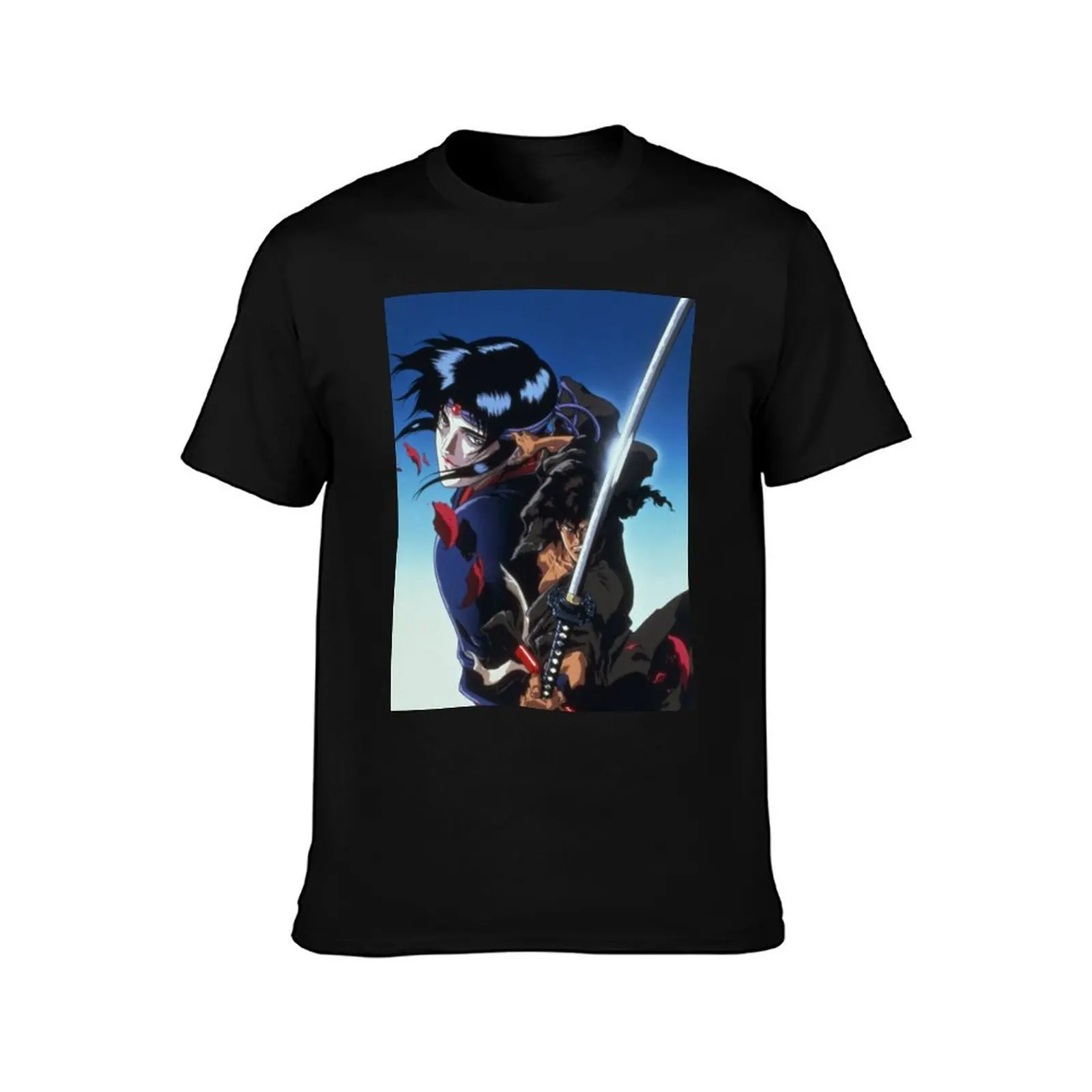 Ninja scroll T-Shirt Summer Casual Cotton Tee Oversized Streetwear Tops Vintage Graphic Print Loose Fit Short Sleeve