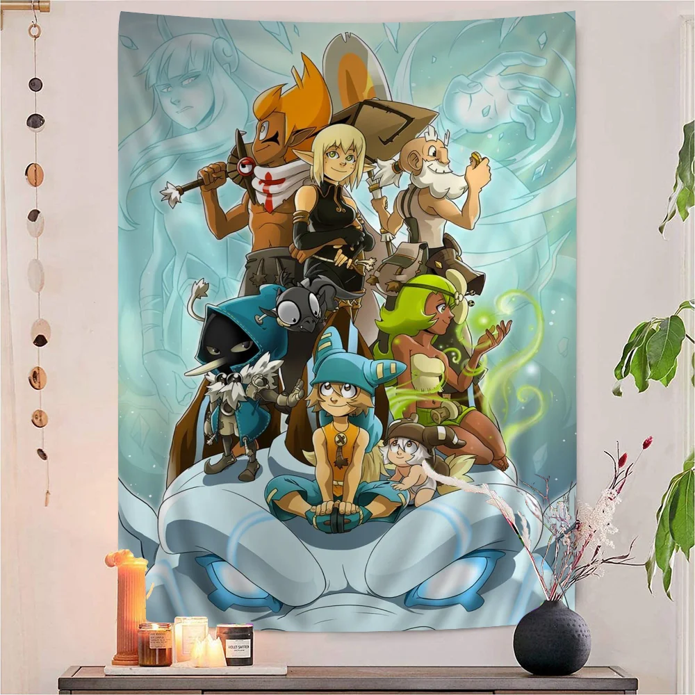 Game W-Wakfu Cool Tapestry Art Printing Japanese Wall Tapestry Anime Wall Hanging Home Decor