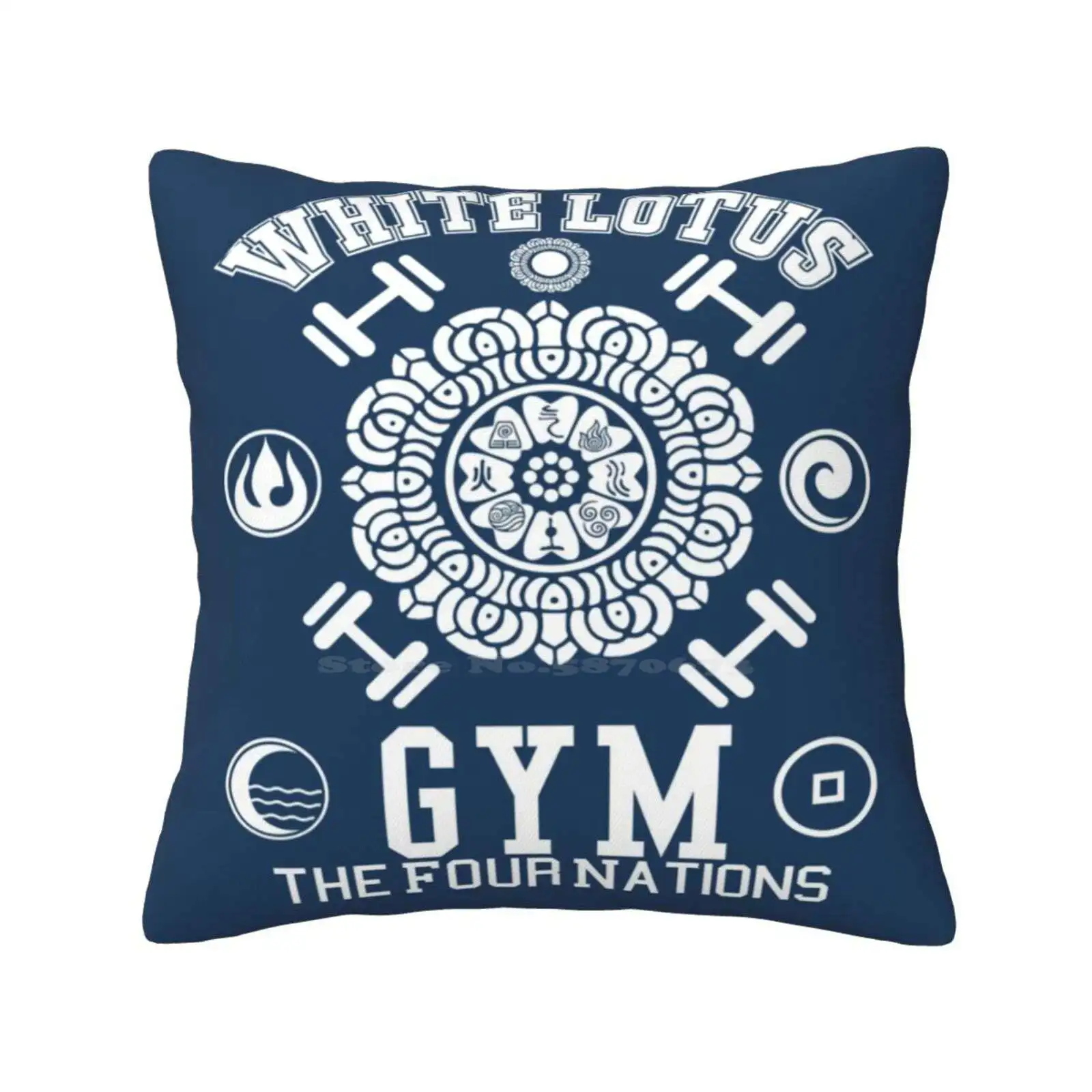 White Lotus Bending Gym V.2 Soft Comfortable Pillowcase The Last Airbender Iroh Elements Floral Aang Firenation Earth Kingdom