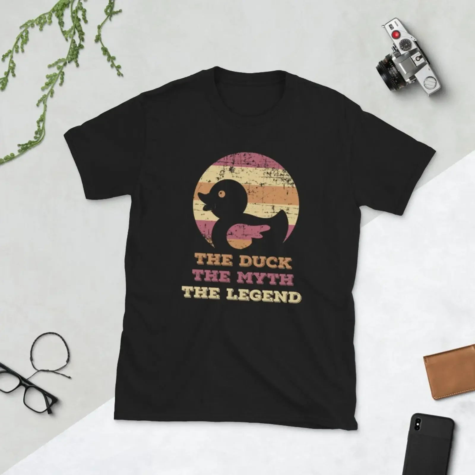 Retro Rubber Duck The Myth Legend Funny Coding Programmer Coder Debugging Developer T Shirt  vintage Washed Slightly