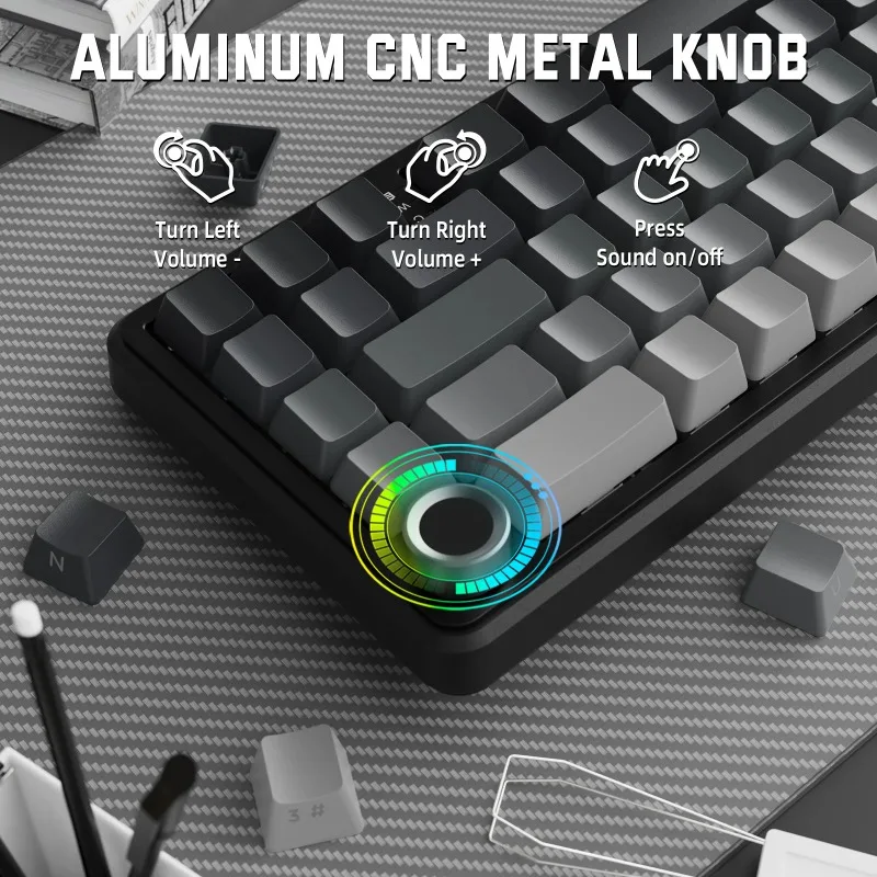 Attack Shark X66 mechanical keyboard Bluetooth three-mode linear axis heat exchange GASKET structure gaming keyboard Agile