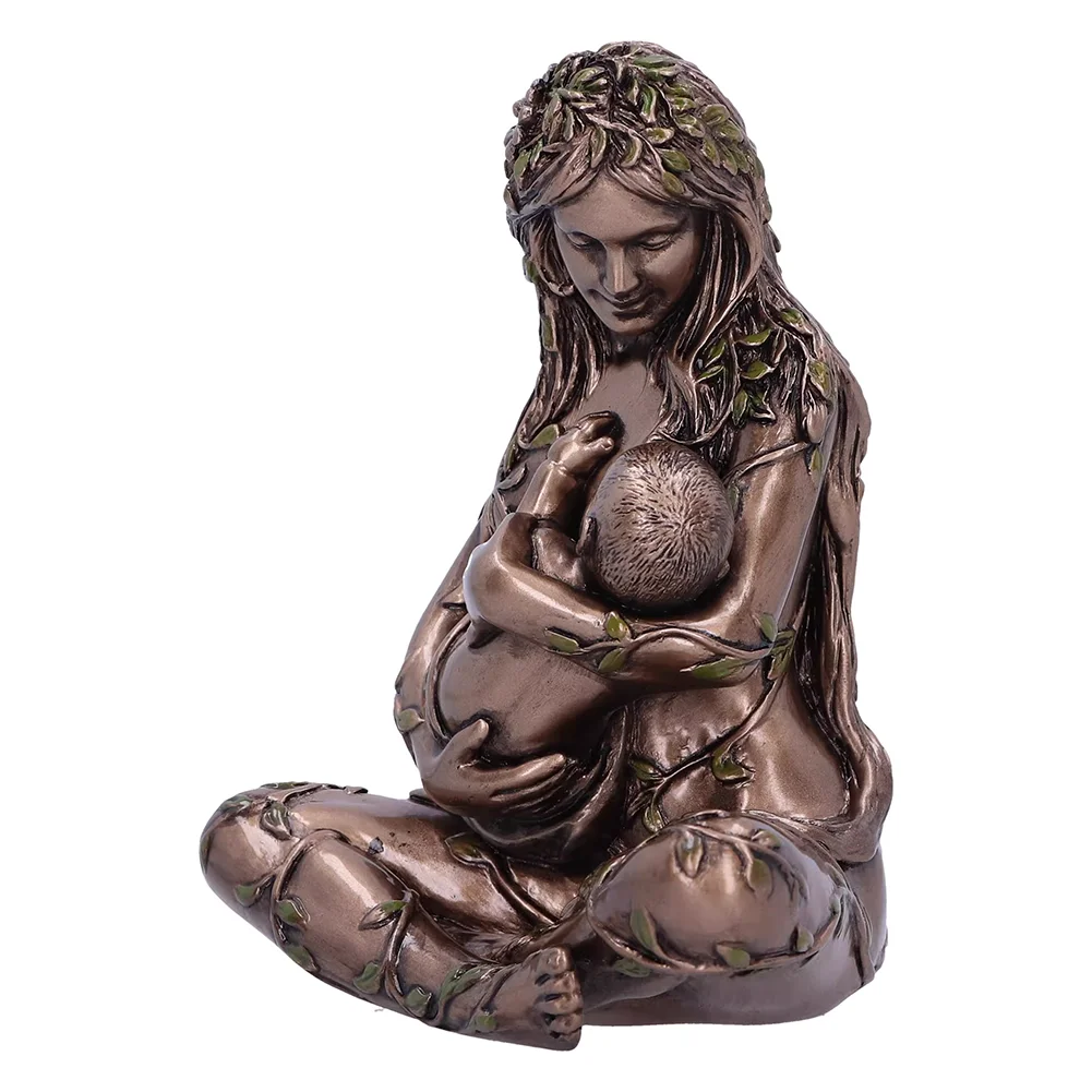 Newset-figuras decorativas de Gaia para niños, adornos de decoración de jardín, estatua de diosa, Madre Tierra, nutre a sus hijos