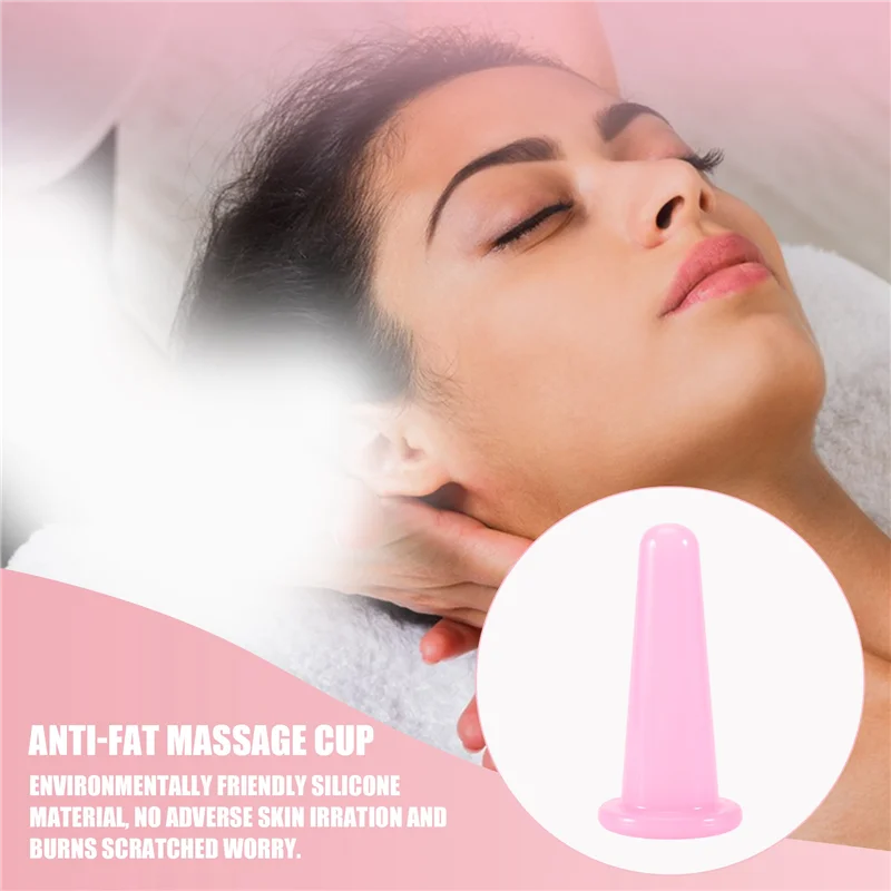 A94E-Natural Silicone Facial Cupping Vácuo Rosto Empurrar Óleo Shujing Sucção Artefato Facial