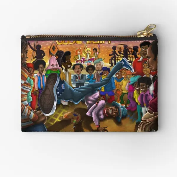 

Goodtimes At Soul Train Zipper Pouches Panties Socks Cosmetic Small Pure Underwear Key Wallet Women Storage Coin Pocket Men