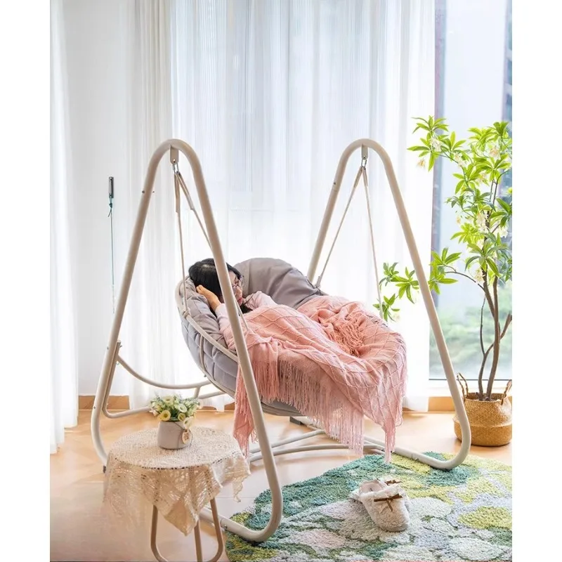 Hanging basket household balcony single cradle chair living room indoor swing rocking chair girl bedroom hanging chair