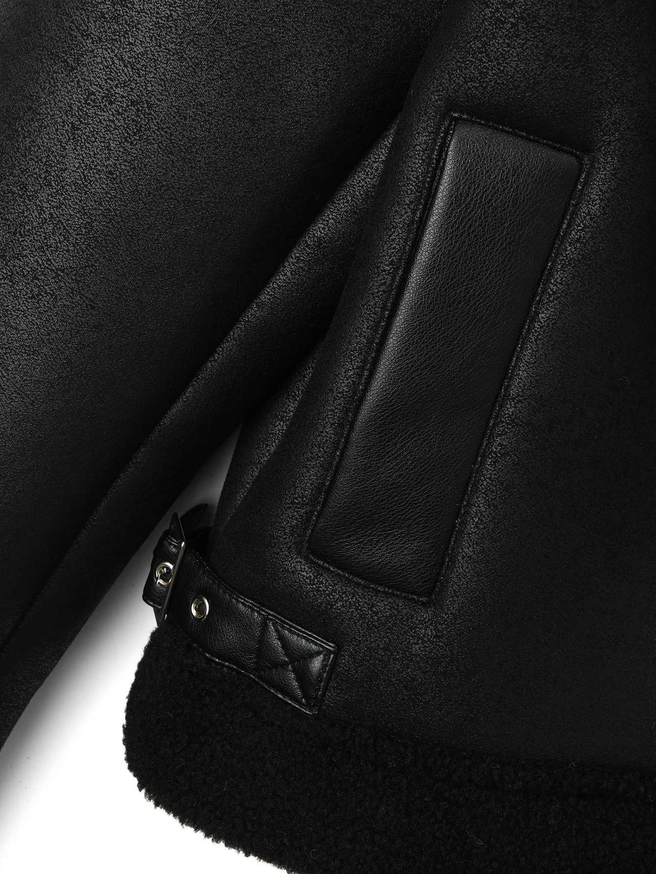 Women's Classic Black PU Leather Jacket - Vegan Faux Moto Coat with Lapel & Multi-Pockets, All-Season Zippered Outerwear ⚡