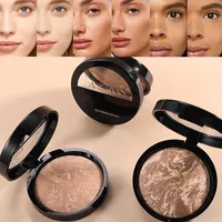 Marble Baked Makeup Setting Powder Face Pressed Powder Professional Oil Control Natural Foundation Full Coverage Lasting Makeup