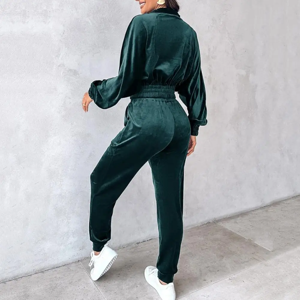 

Женский спортивный костюм, толстовка на молнии с высокой талией, свободные брюки, костюм, женская осенняя модная женская спортивная одежда, женский комплект из двух предметов