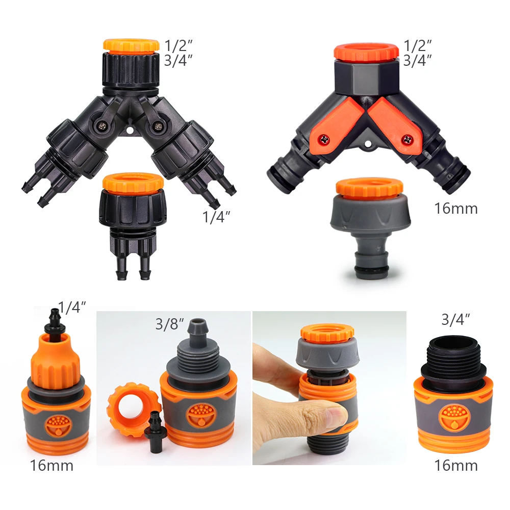 10-30M Portable Misting Fog Nozzles Automatic Watering Irrigation System Garden Hose Spray Head w/ 4/7mm Tee Connector for Patio